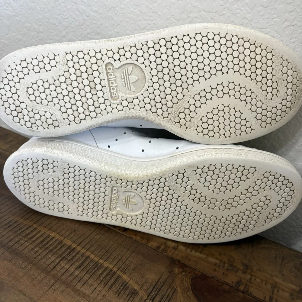 Adidas Stan Smith Men's Shoes Size 8 M20325‎ Core White Blue Sneakers